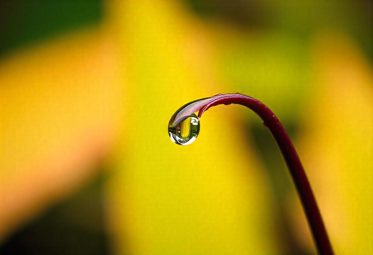 Liquid Gems Close Up of Water Drops in Nature